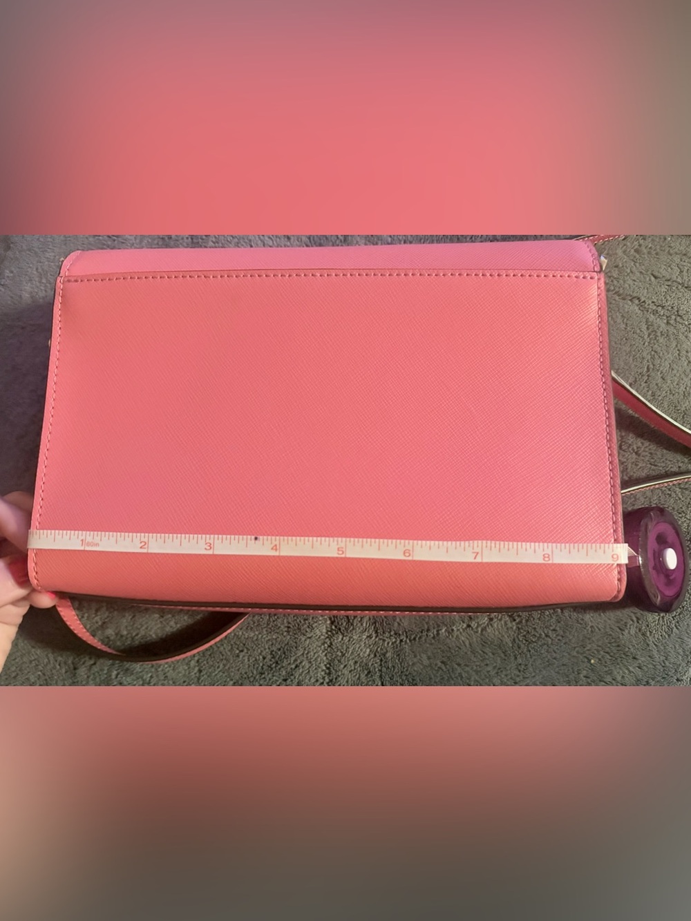 Kate Spade Coral Leather Crossbody/Clutch with Gold Chain - Picture 14 of 16